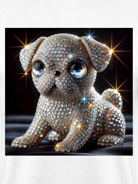 Funkelnder Hund im Diamant-Look