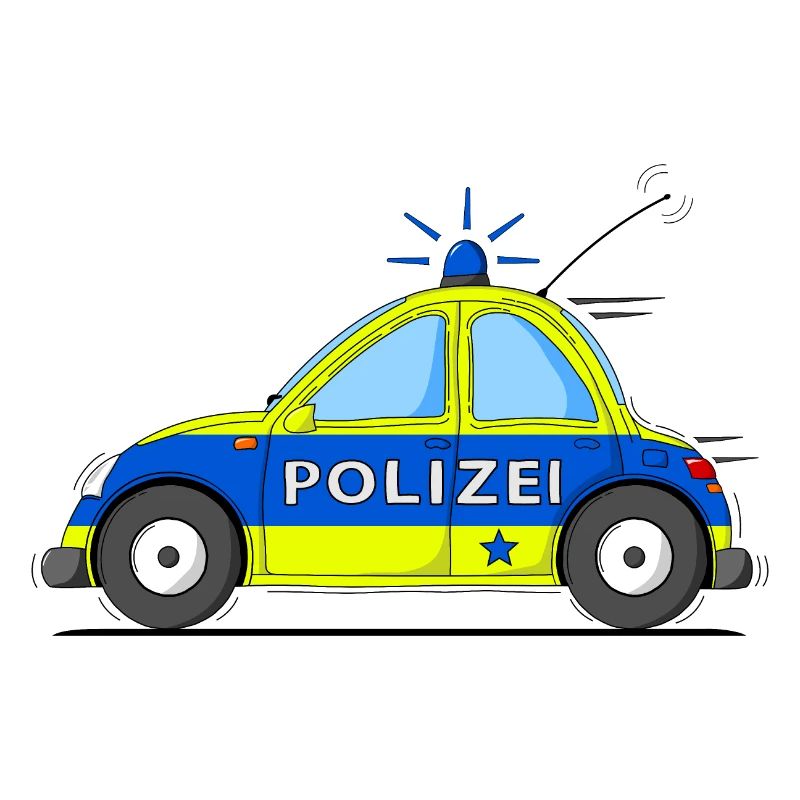 Polizeiauto Blau Gelb