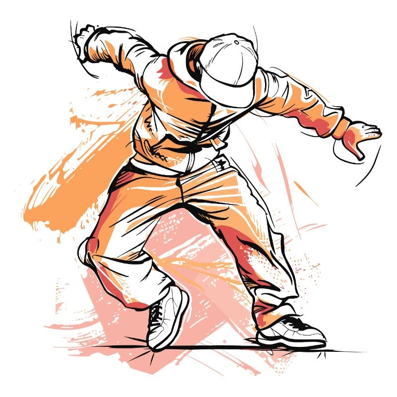 Breakdancer Zeichnung