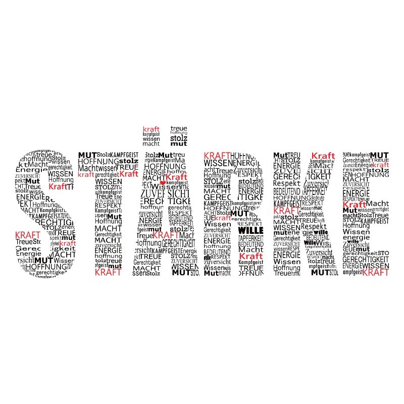 Stärke Typo Muster