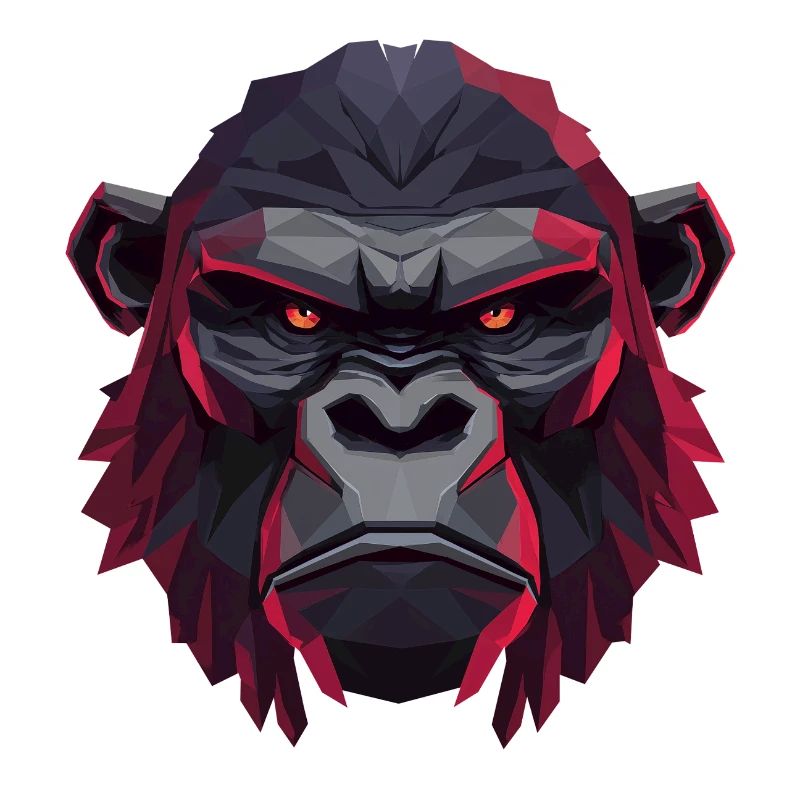 Geometrischer Gorillakopf
