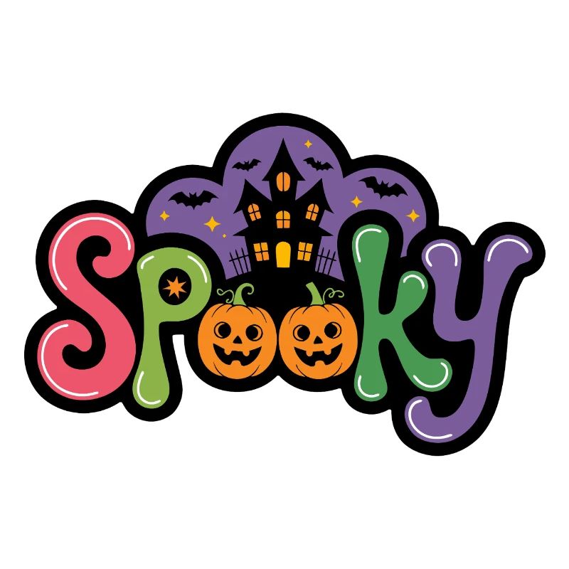 Spooky Halloween Schriftzug