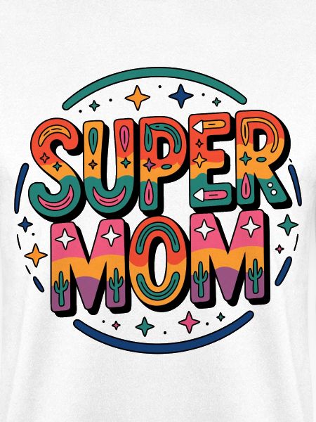 Super Mom Retro Rainbow