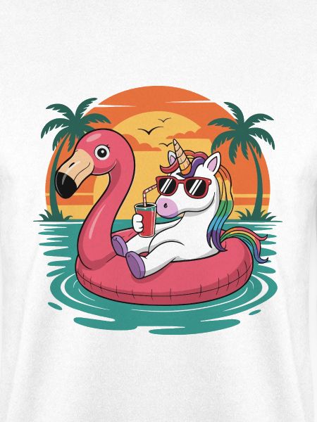 Lustiger Einhorn-Tropensommer-Flamingo-Float