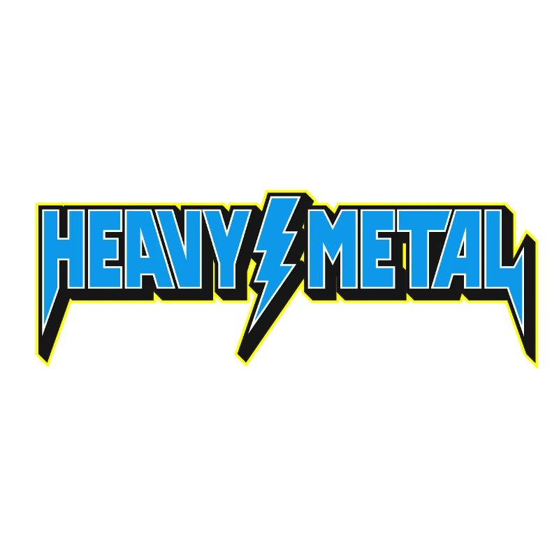 Blaues Heavy-Metal-Logo
