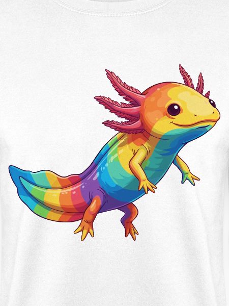 Farbenfrohes Axolotl-Regenbogen-Pop-Art-Aquarell