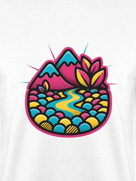 Bunte Flusslandschaft Candystyle