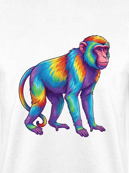 Bunte Affen-Regenbogen-Pop-Art-Aquarell