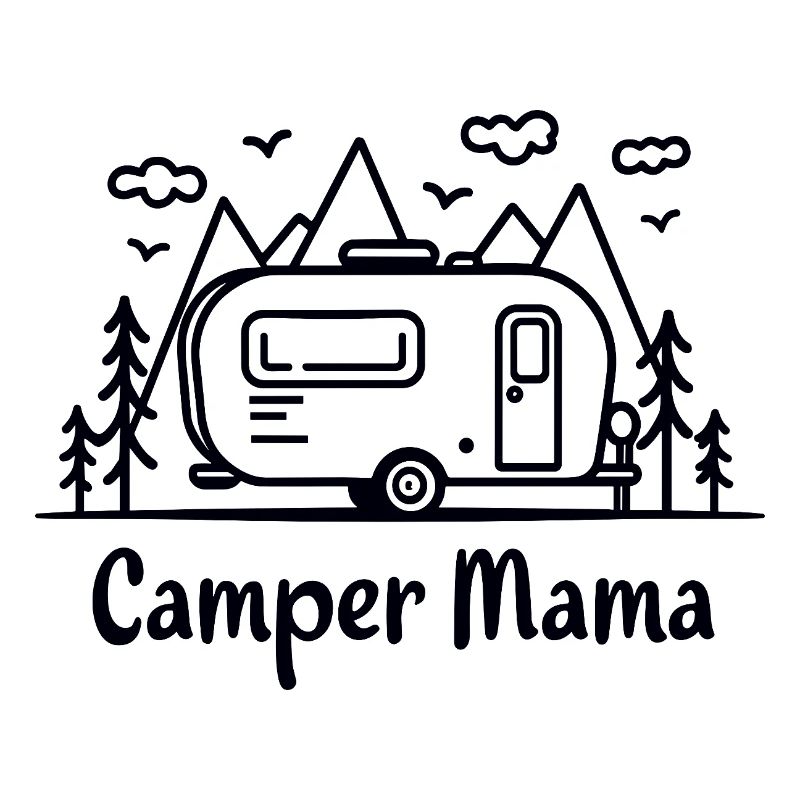 Camper Mama Abenteuer Berge Campingbus