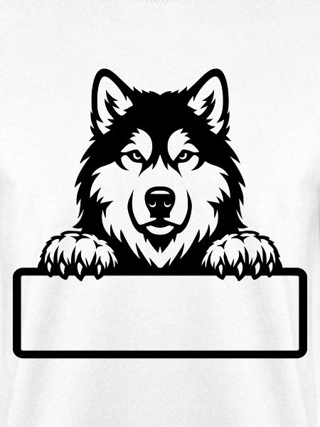 Alaskan Malamute Namensschild schwarz