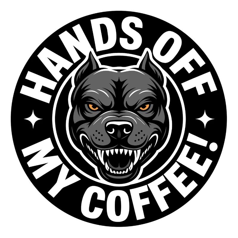 Lustiges Kaffee-Shirt mit wütendem Hund