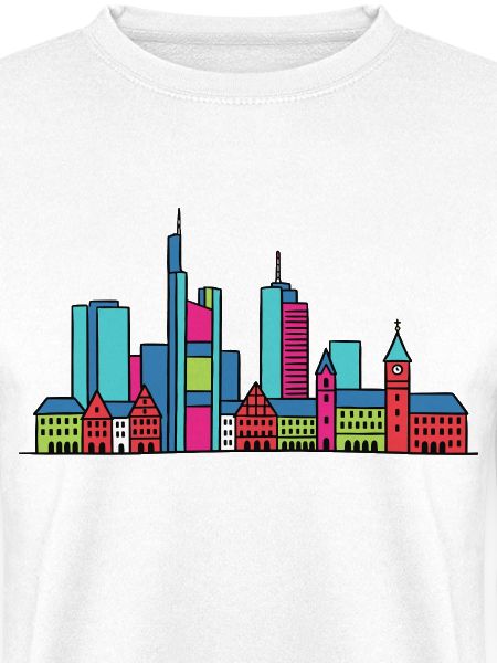 Frankfurter Stadtsilhouette Mainhattan Linienkunst