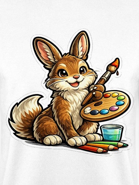 Kaninchen Künstler mit Palette