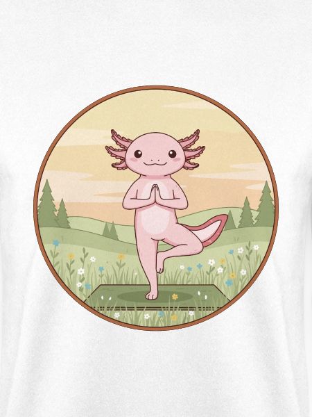 Yoga Axolotl Fisch macht Baumpose