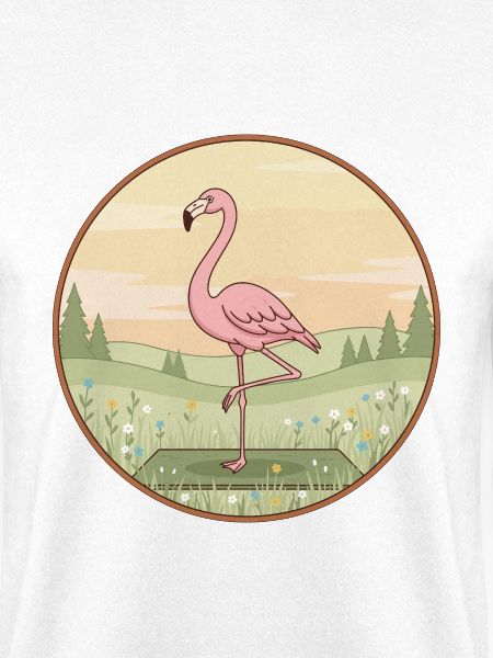 Yoga-Flamingo-Vogel macht Baumpose
