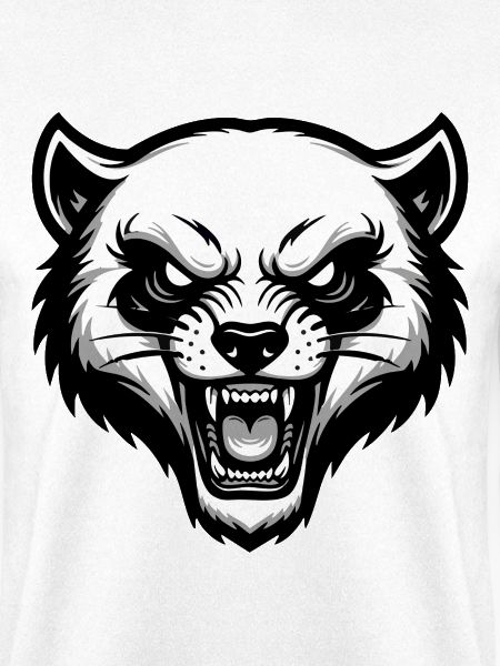 Wild Glutton Wolverine Maskottchen-Logo