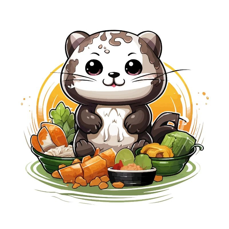 Küchenpanda beim Festessen