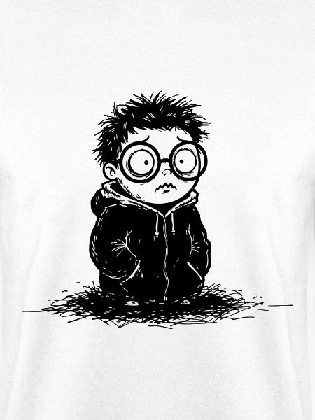 Besorgtes Kind-Hoodie-Oversize-Manga