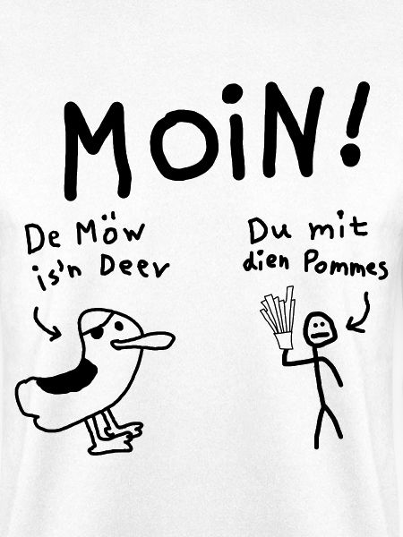 Moin Möwe Pommesdieb Lustig