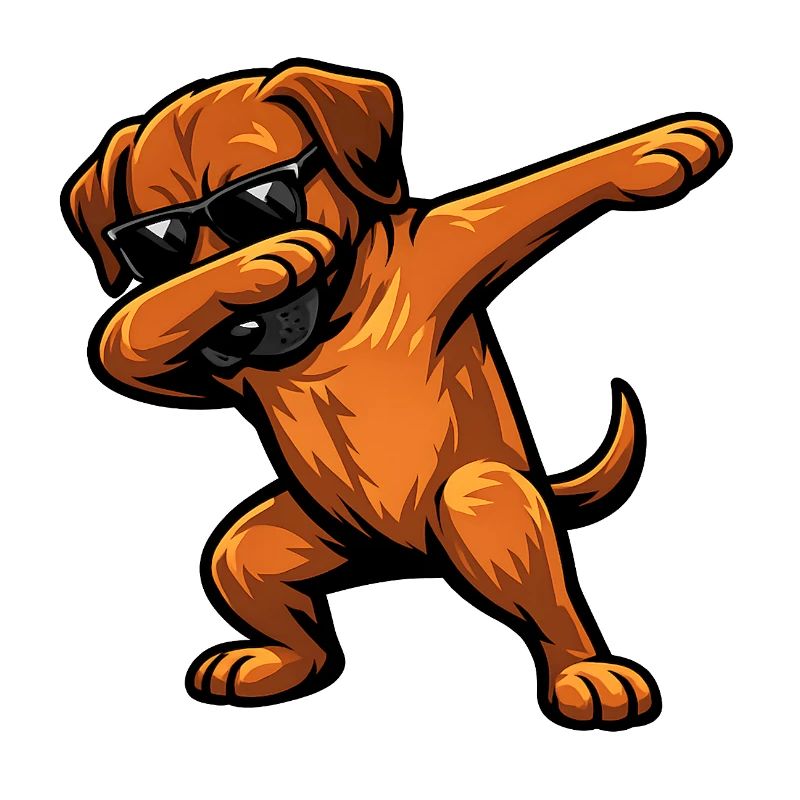 Dabbing Rhodesian Ridgeback