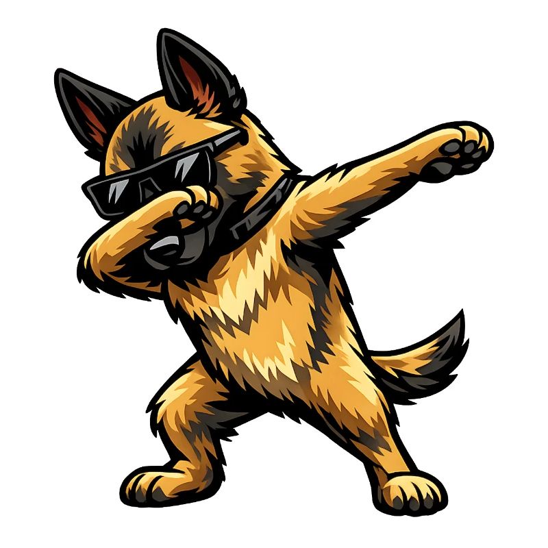 Dabbing Belgischer Schäferhund
