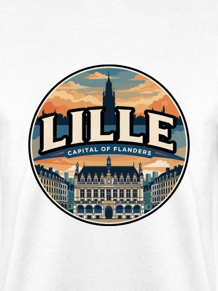 Retro Lille Grand Place Reiseabzeichen