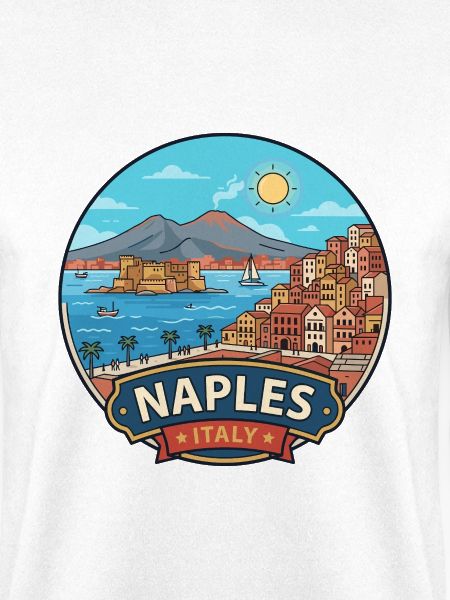 Neapel, Italien, Vesuv-Bucht Reiseabzeichen