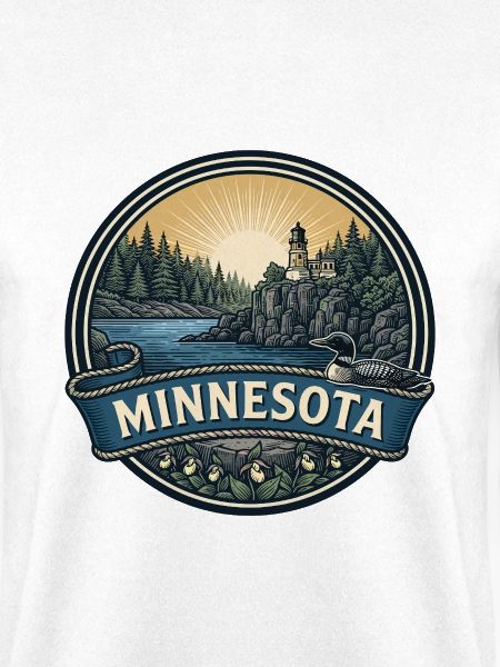 Minnesota Split Rock Loon Retro-Reisegeschenk