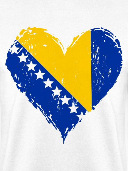Bosnien Herzflagge Grunge