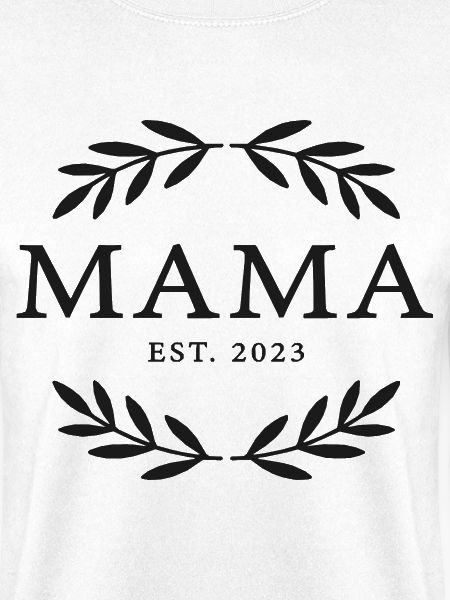 Mama Est. 2023 Kranz Emblem