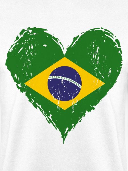 Brasilien Herzflagge Grunge