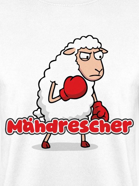 Boxendes Schaf mit Mähdrescher-Punch