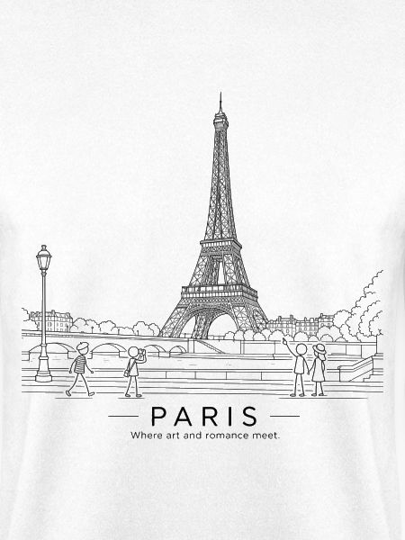 Paris — Eiffelturm-Linienkunst