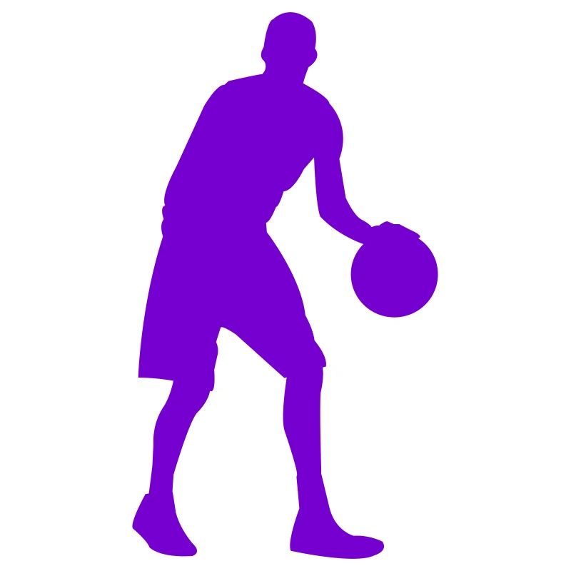 Silhouette de basket violette néon