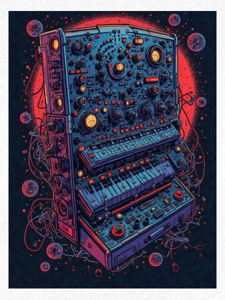 Futuristic electronic music device