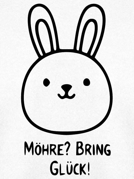 Kaninchen Spruch | Möhre bringt Glück!
