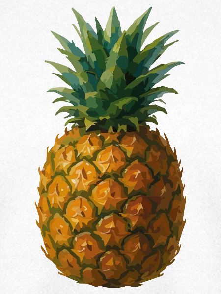 Aquarell-Ananas: Tropische Fruchtkunst