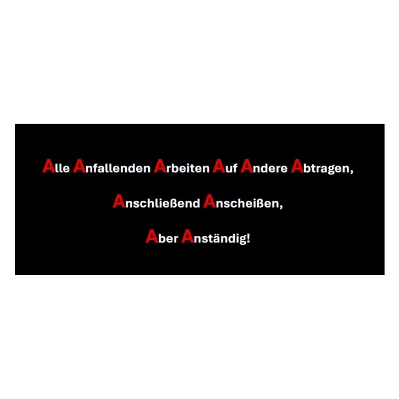 10 A's der Arbeit