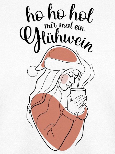 Abstrakte Hauttöne Konturen  hohoho Glühwein 