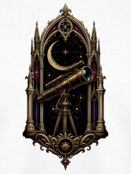 Gotisches Teleskop Kathedrale Astronomie Kunst