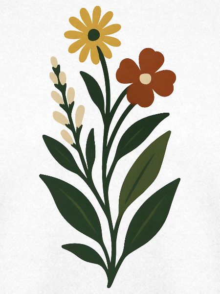 Frühlingsblumen Minimalkunst