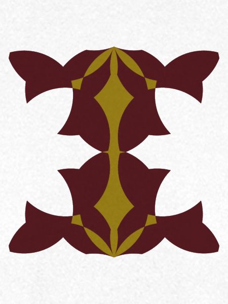 Geometrisches Goldmaroon Mandala