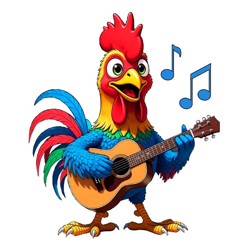 Hahn an der Gitarre