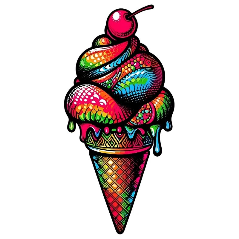 Eiswaffel Eis am Stiel