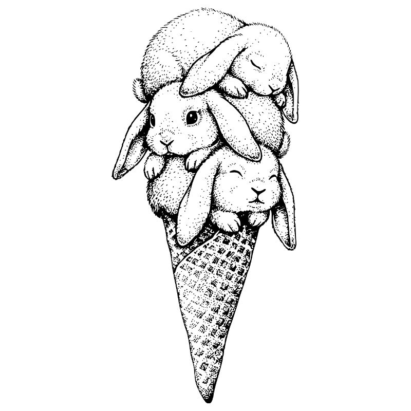 Häschen Eiscreme