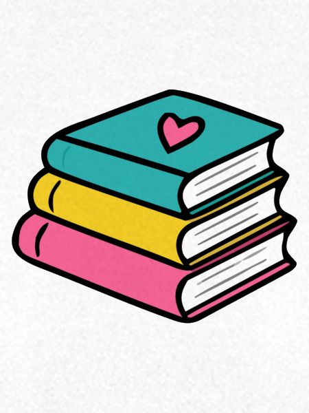 Bücherstapel Herz Design