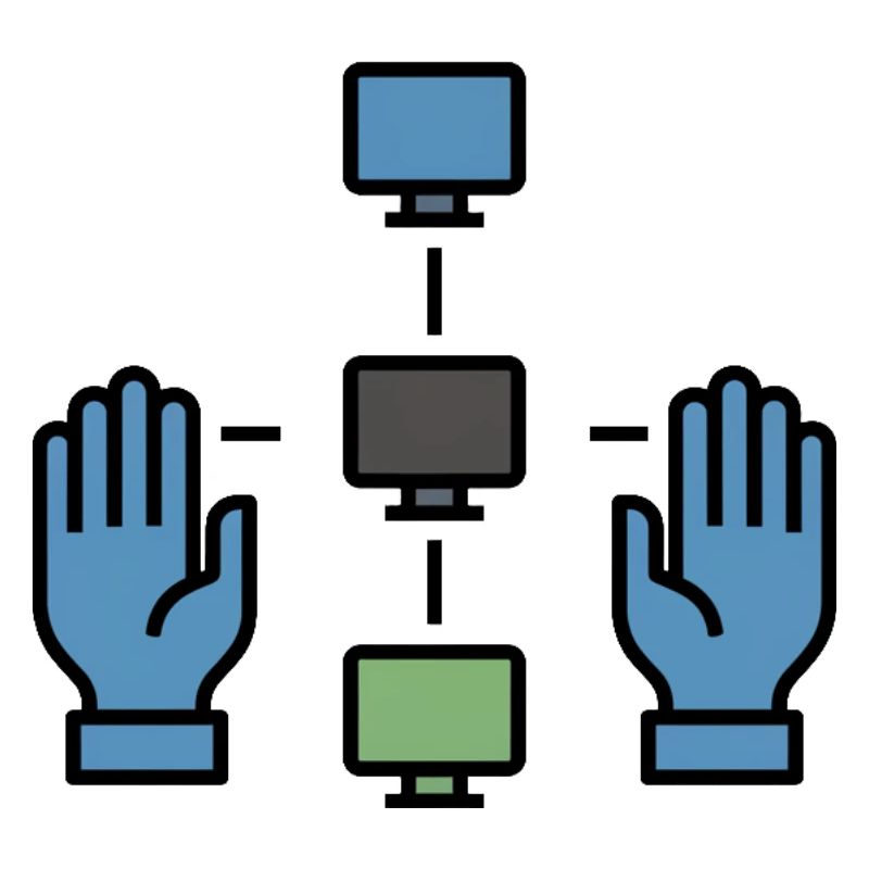 Decentralized Network | Blockchain P2P Symbol