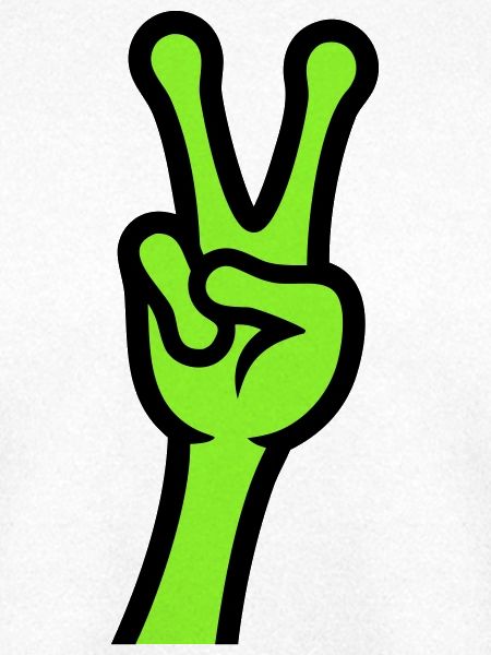 Alien Hand Peace Zeichen Icon