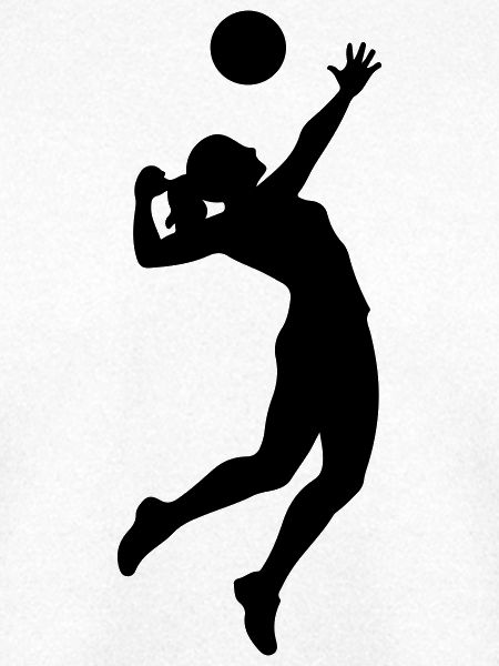 Volleyballerin Silhouette Volleyball