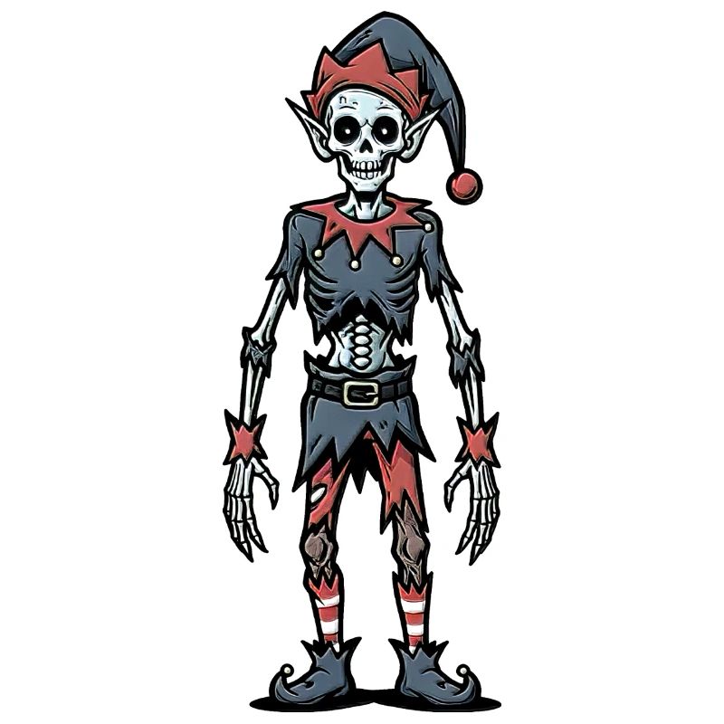 Gruseliges Weihnachtszombie Skelett Wichtel Gothic